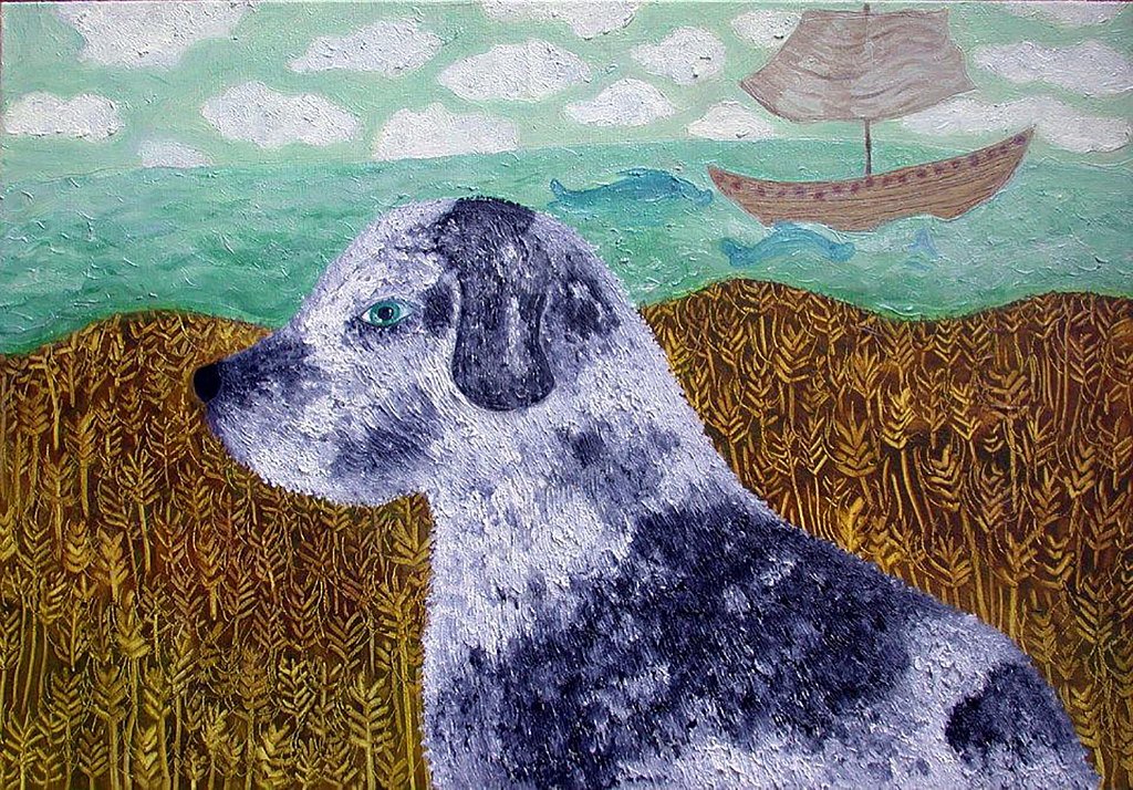 Dog in a Corn Field