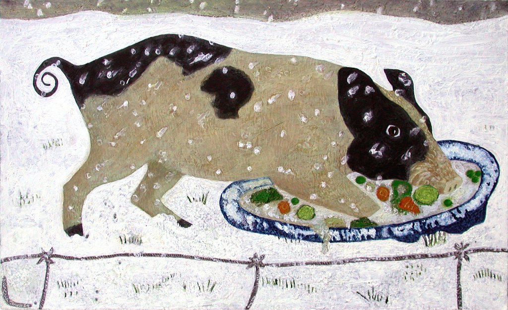 Pig in the Snow
