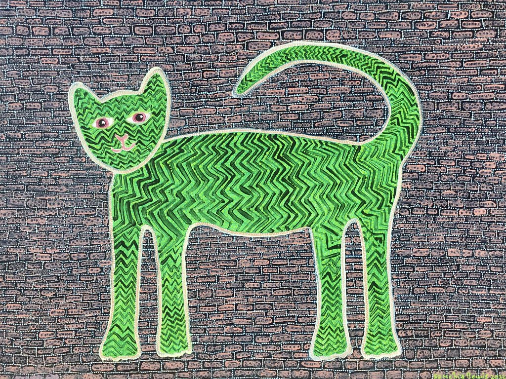 Green Zigzag Cat